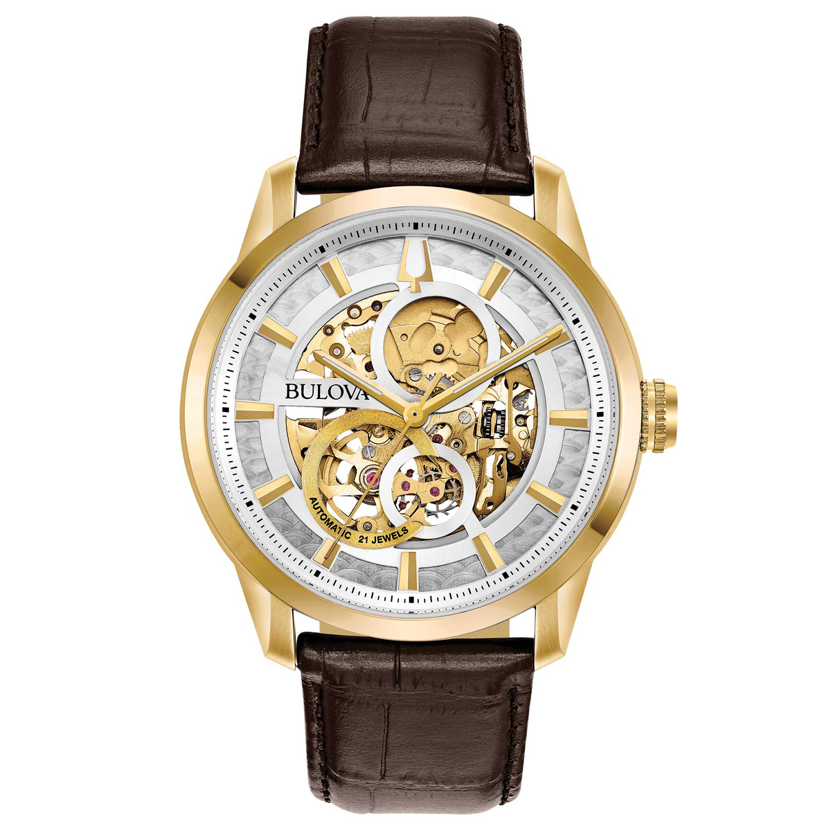 Relógio Bulova Sutton Skeleton Automatic - 97A138