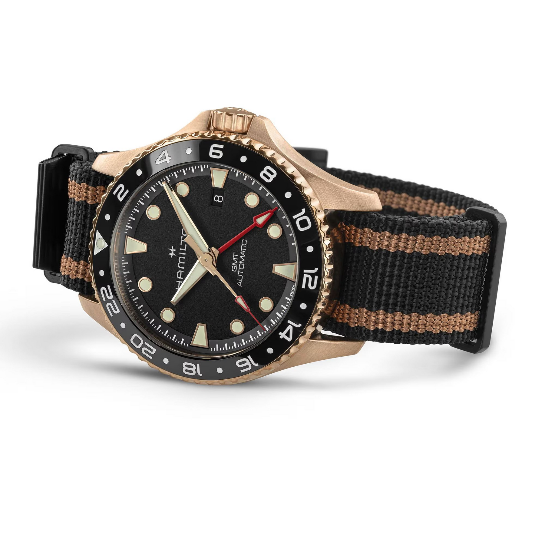 Relógio Hamilton Khaki Navy Scuba Automatic GMT 43 mm Bronze - H82565930