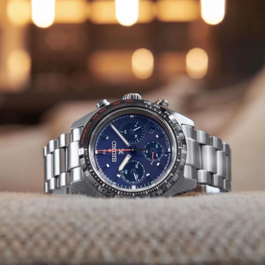 Relógio Seiko Prospex Speedtimer - SSC815P1 Cronógrafo Solar Azul