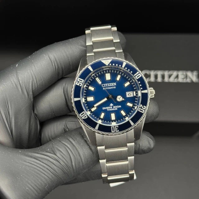 Reloj Citizen Fujitsubo Automático Titanio Azul - NB6021-68L