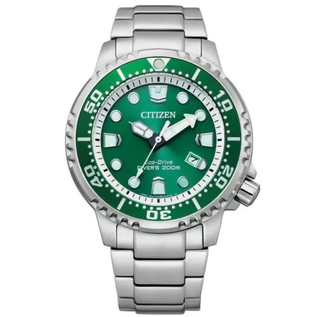 Citizen Aqualand Marine Green Steel Watch - BN0158-85X