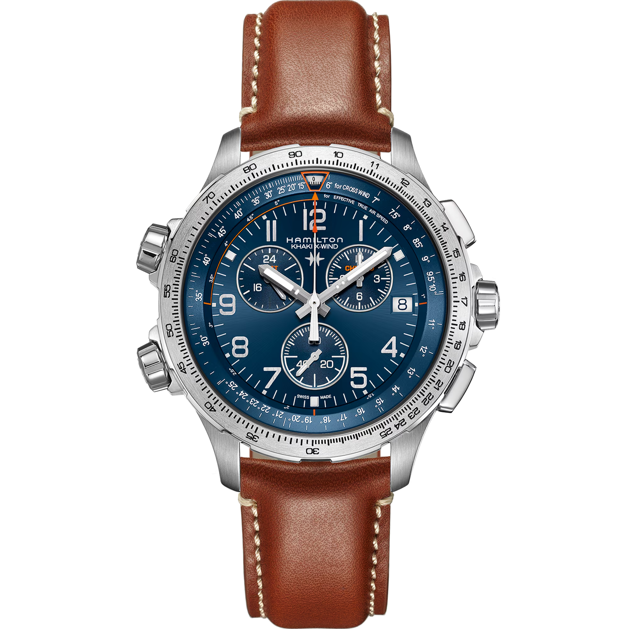 Relógio Hamilton Khaki Aviation X-Wind GMT Chrono Quartz 46mm - H77922541