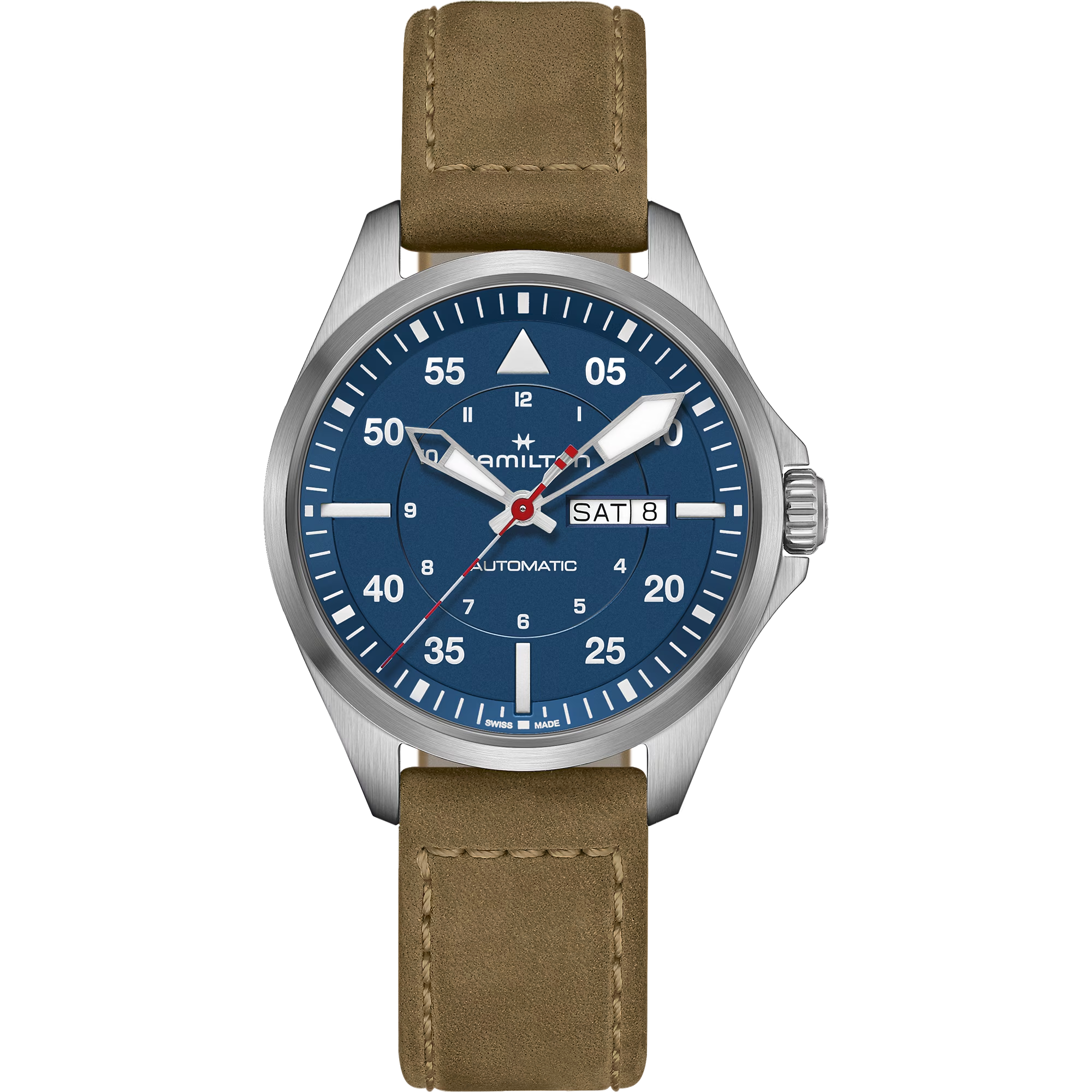 Relógio Hamilton Khaki Aviation Pilot Day Date Automatico - Air-Glaciers Edition 42mm - H64655941