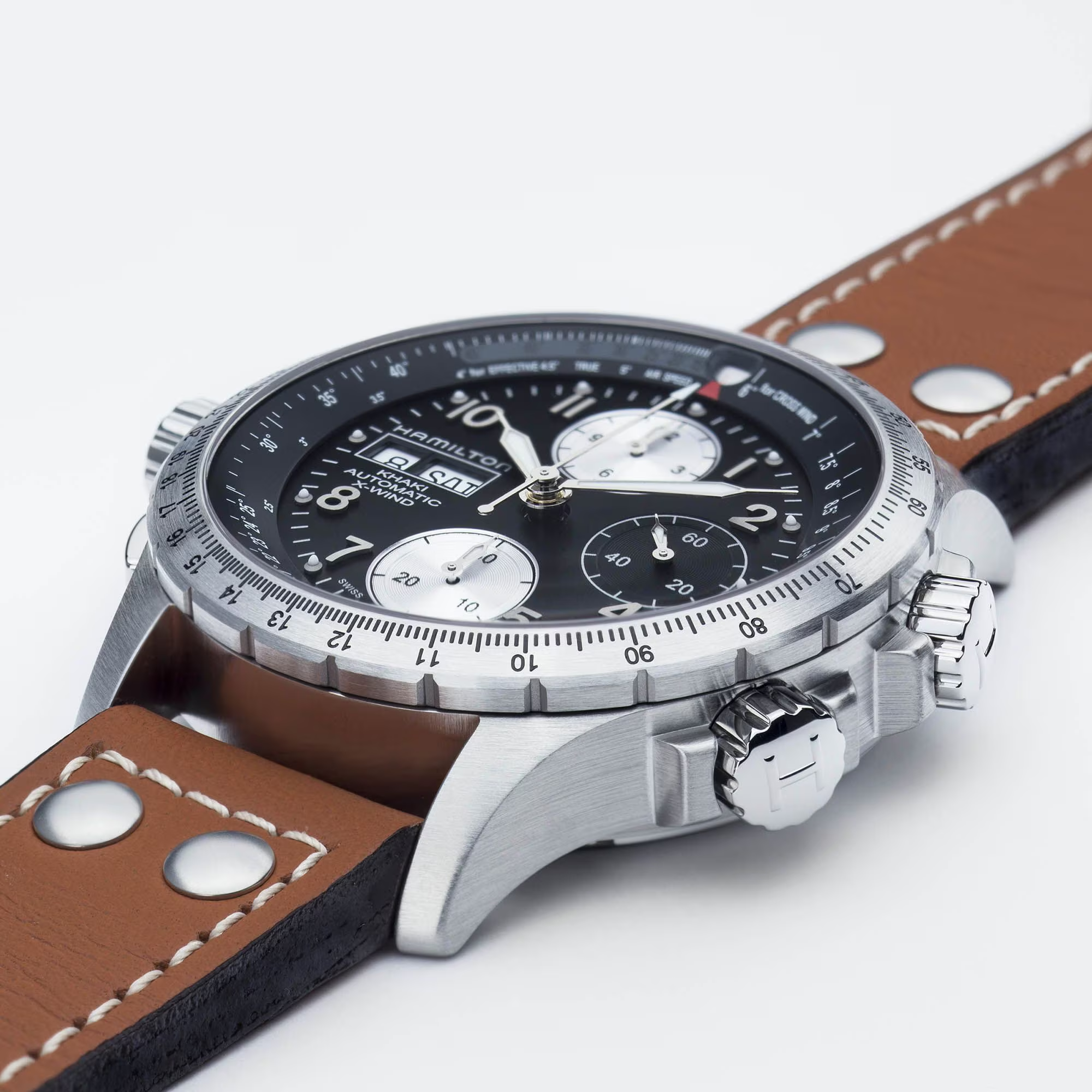Relógio Hamilton Khaki Aviation X-Wind Automatico Chrono 44mm - H77616533
