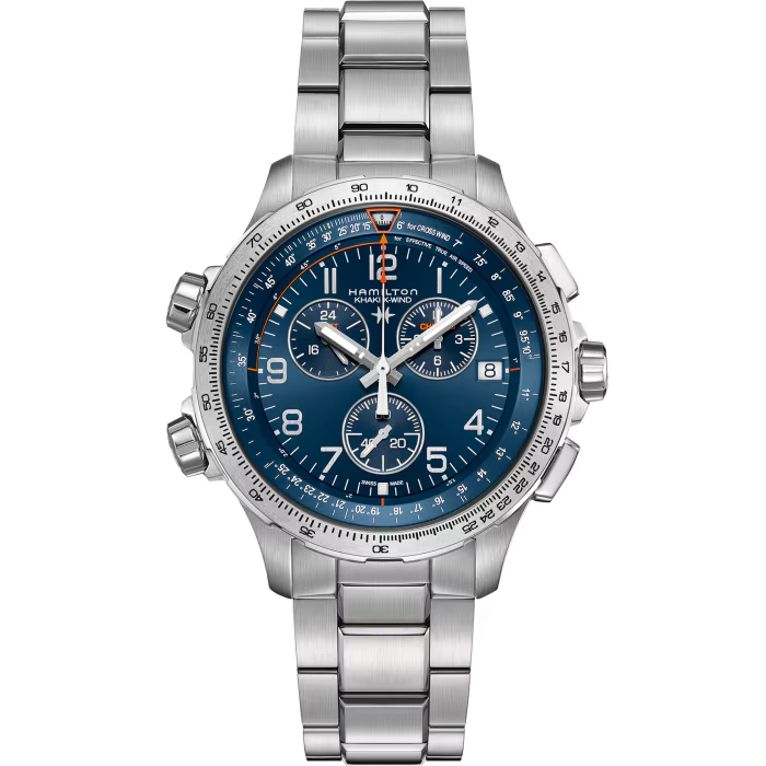 Relógio Hamilton Khaki Aviation X-Wind GMT Chrono Quartz 46mm - H77922141