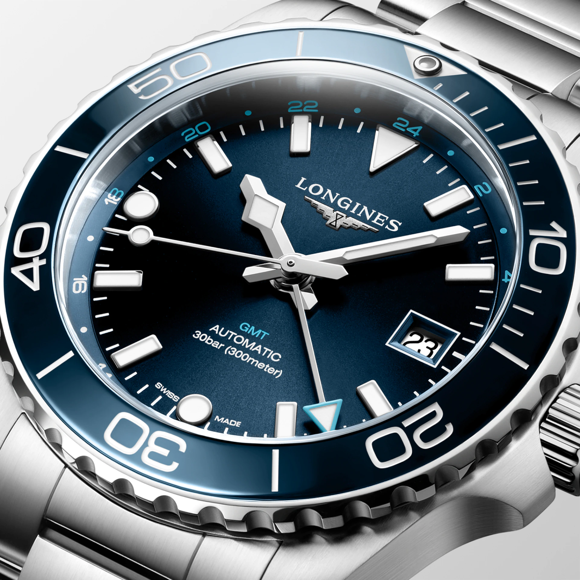 Longines Hydroconquest GMT Watch - L3.790.4.96.6
