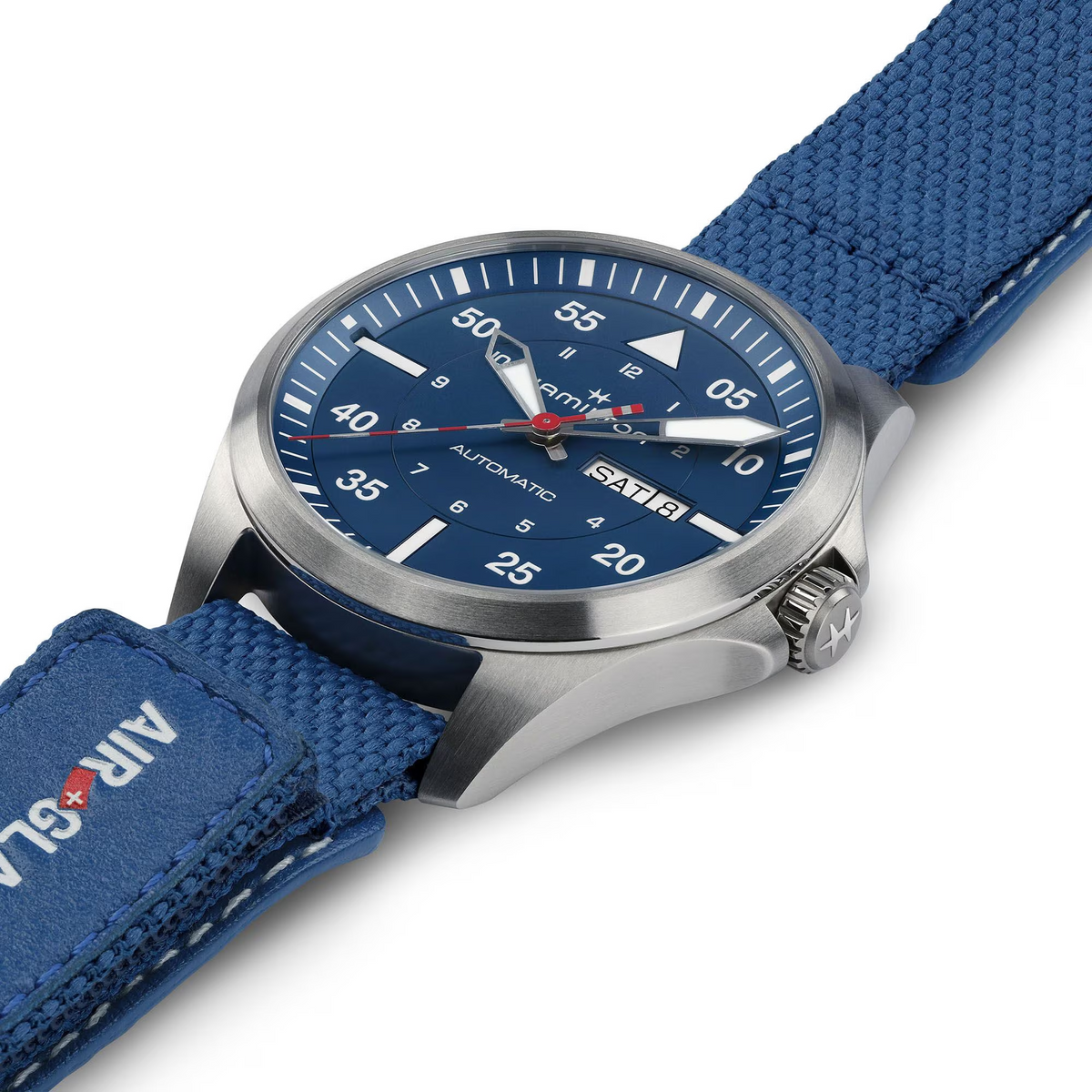 Relógio Hamilton Khaki Aviation Pilot Day Date Automatico - Air-Glaciers Edition 42mm - H64655941