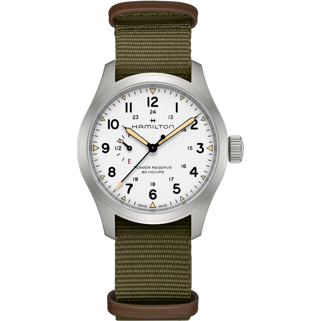 Relógio Hamilton Khaki Field Mechanical Power Reserve 40mm - H69509910