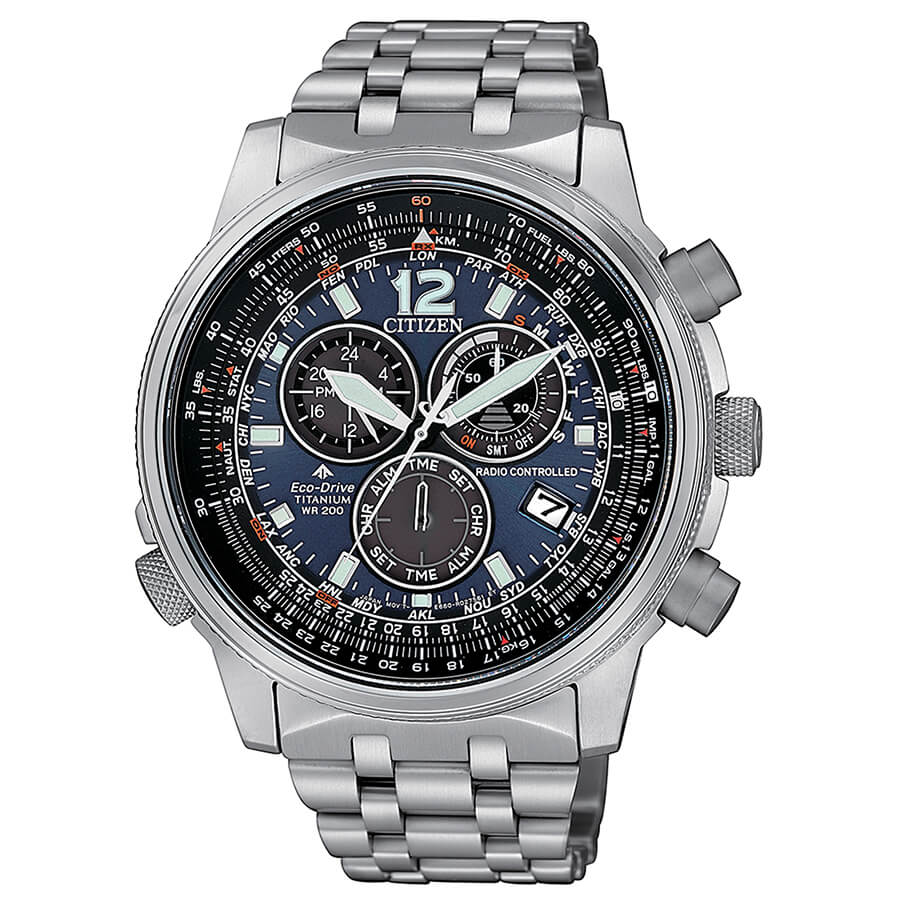 Citizen Radio Controlled Chrono Pilot Titanium Watch - CB0230-81e