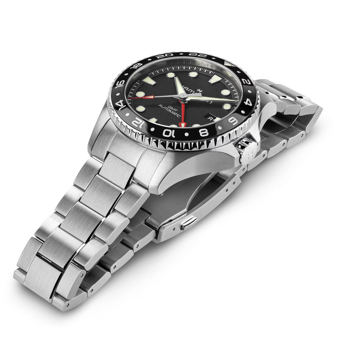 Relógio Hamilton Khaki Navy Scuba Auto GMT 43mm - H82555130