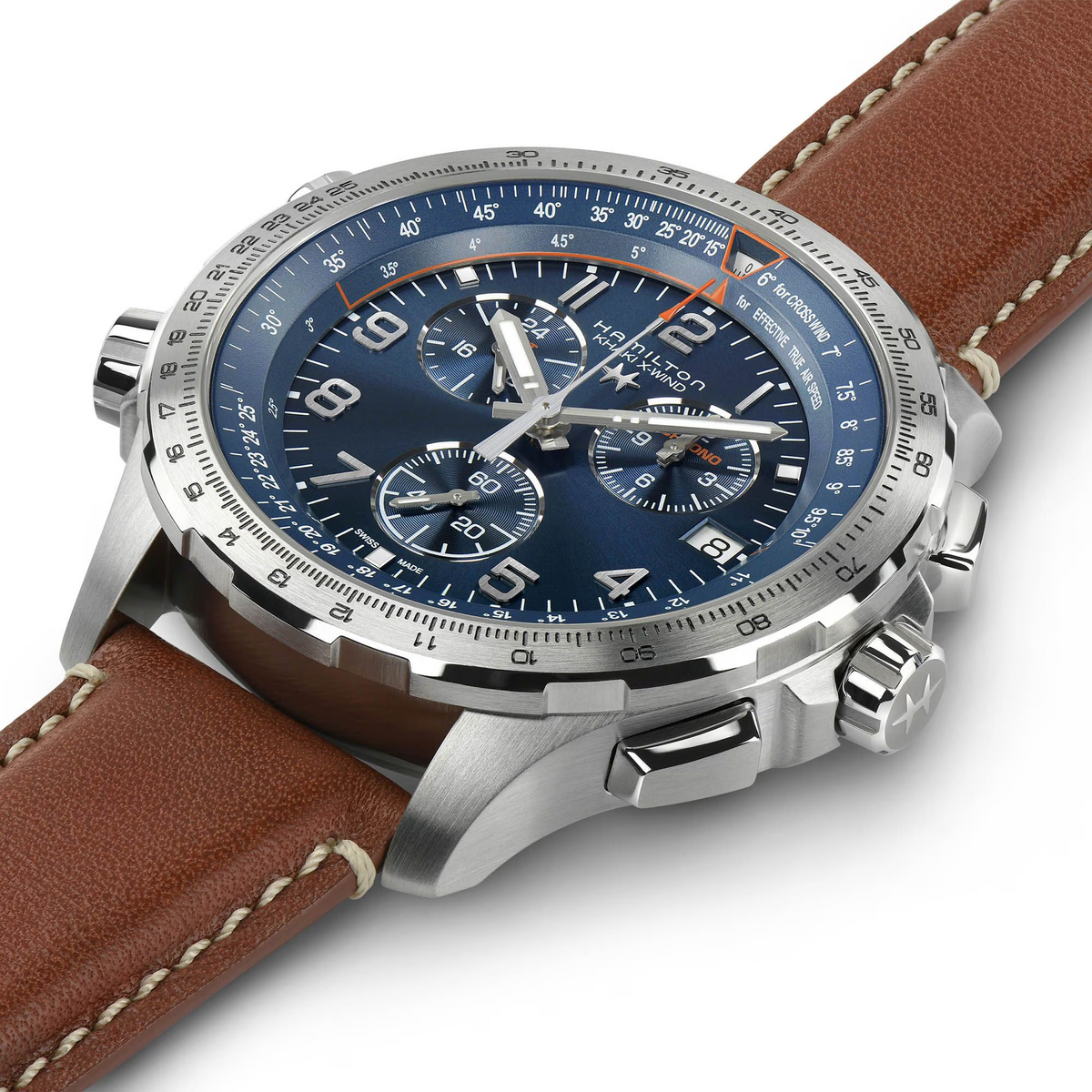 Relógio Hamilton Khaki Aviation X-Wind GMT Chrono Quartz 46mm - H77922541
