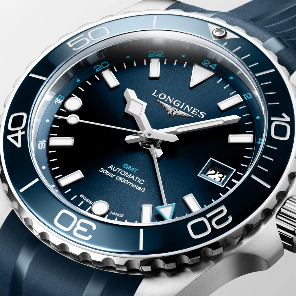 Longines Hydroconquest GMT Watch - L3.790.4.96.9
