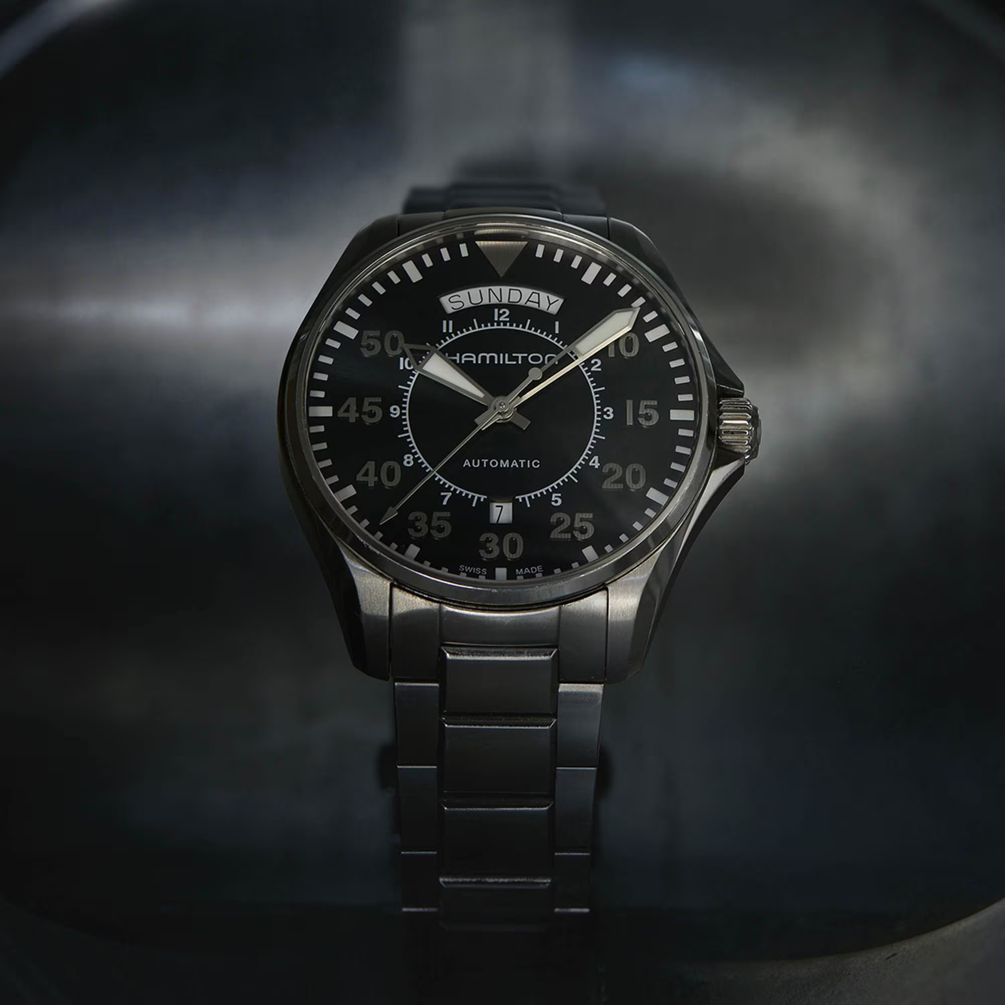 Relógio Hamilton Khaki Aviation Pilot Day Date Automatico 42mm - H64615135