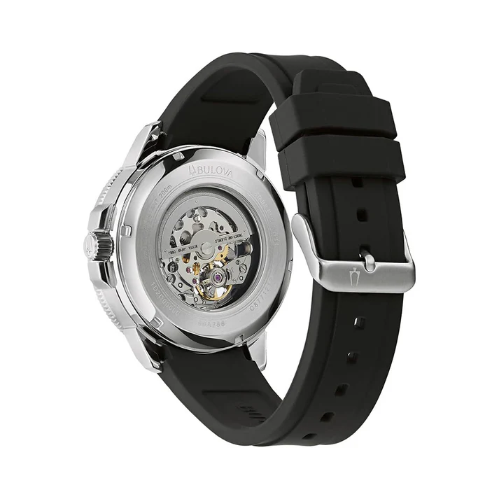 Bulova Marine Star Automatic Silicone Watch - 96A290