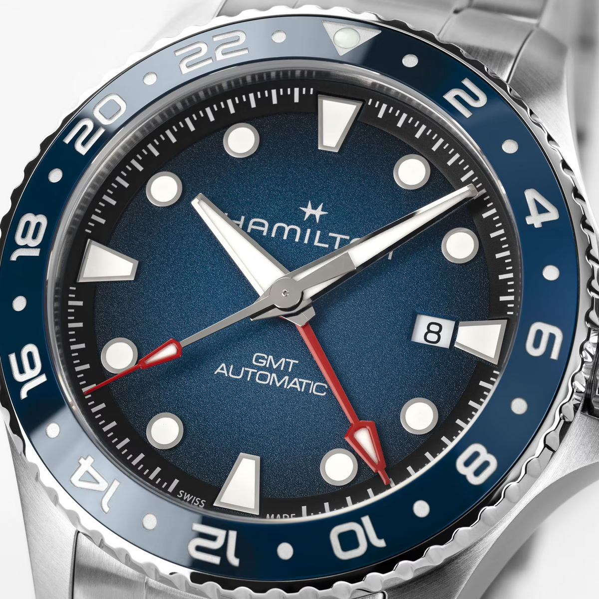 Relógio Hamilton Khaki Navy Scuba Auto GMT 43mm - H82535140