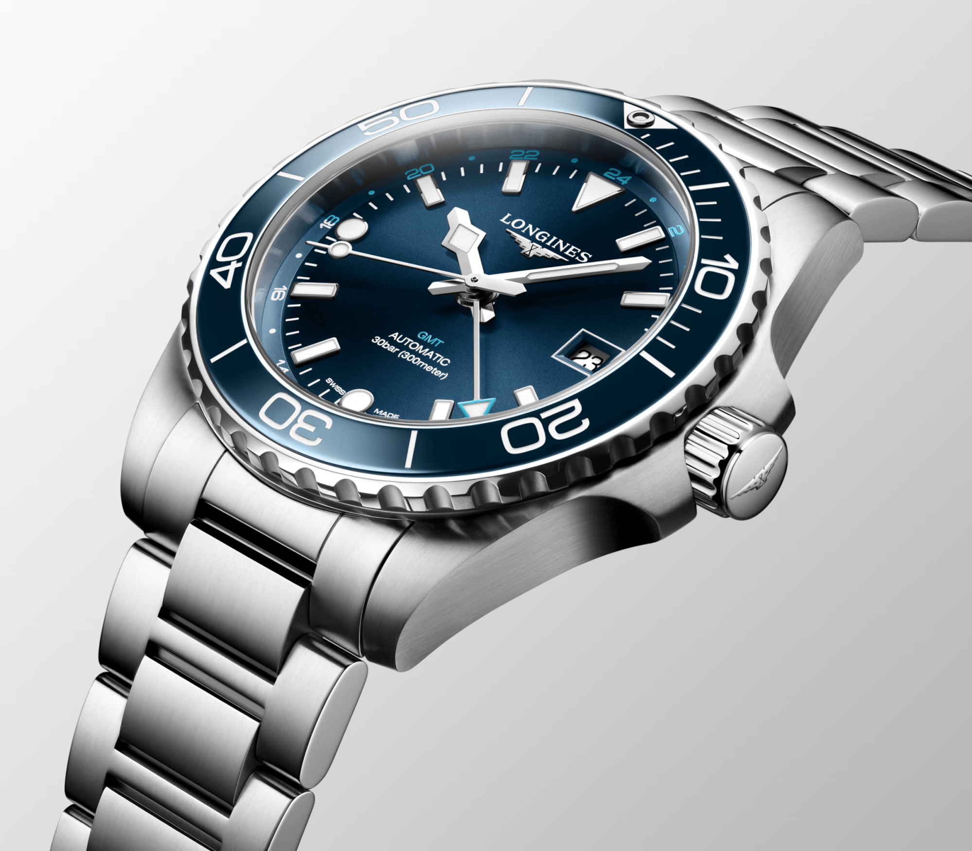 Longines Hydroconquest GMT Watch - L3.790.4.96.6