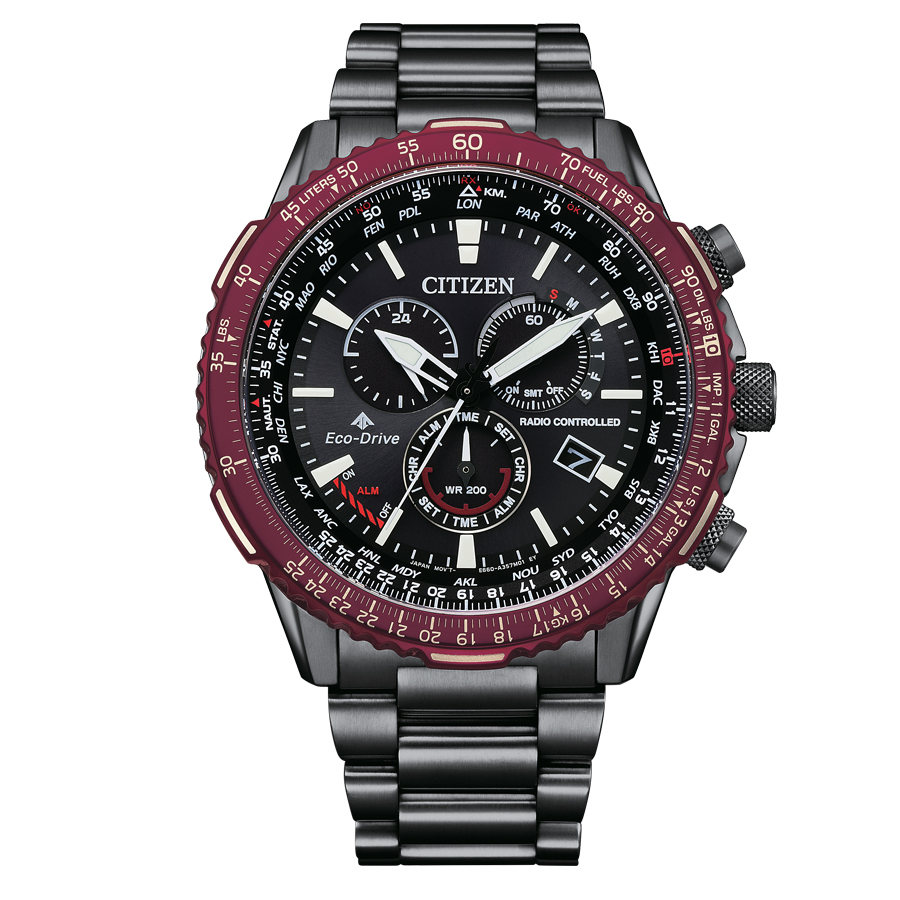 Relógio Citizen Crono Pilot Aço -CB5009-55E