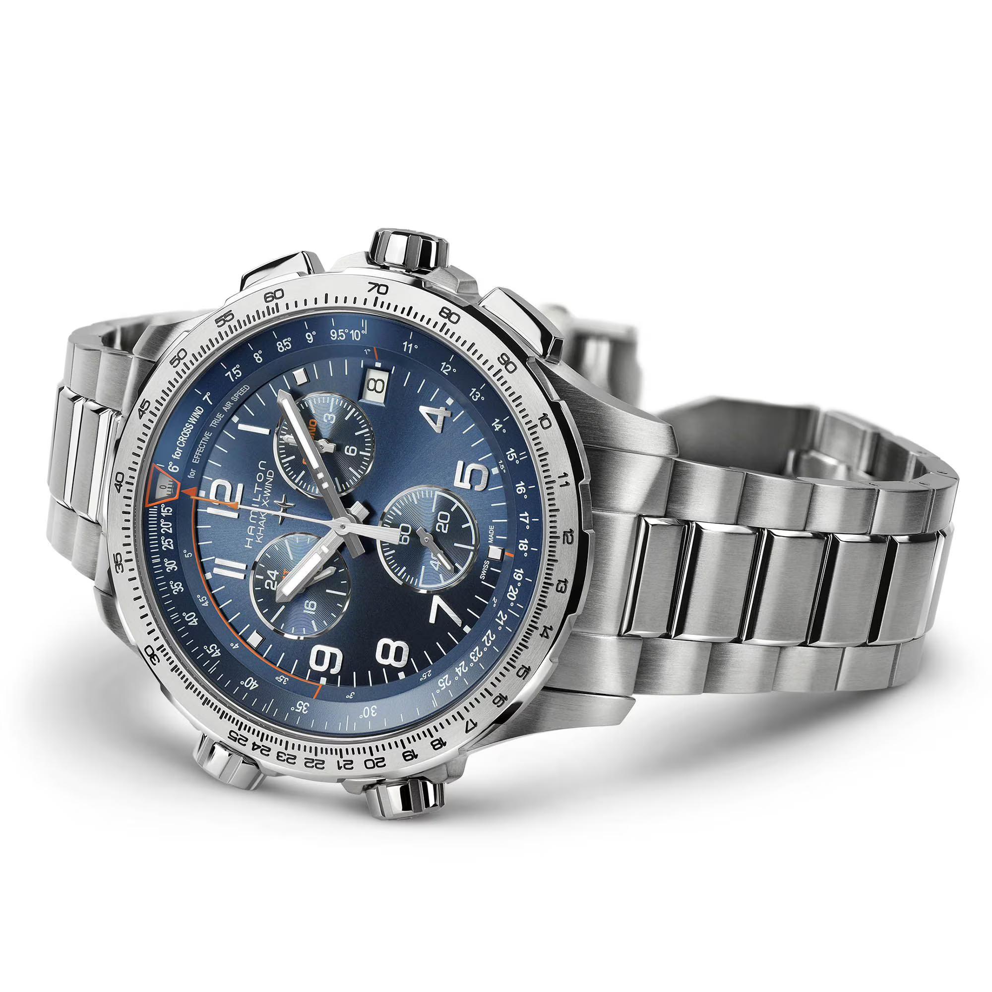 Relógio Hamilton Khaki Aviation X-Wind GMT Chrono Quartz 46mm - H77922141