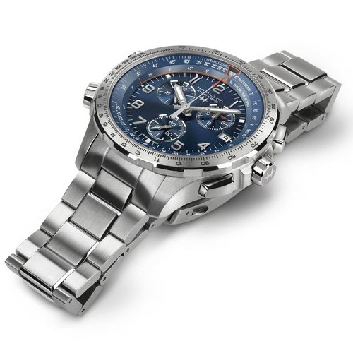 Relógio Hamilton Khaki Aviation X-Wind GMT Chrono Quartz 46mm - H77922141
