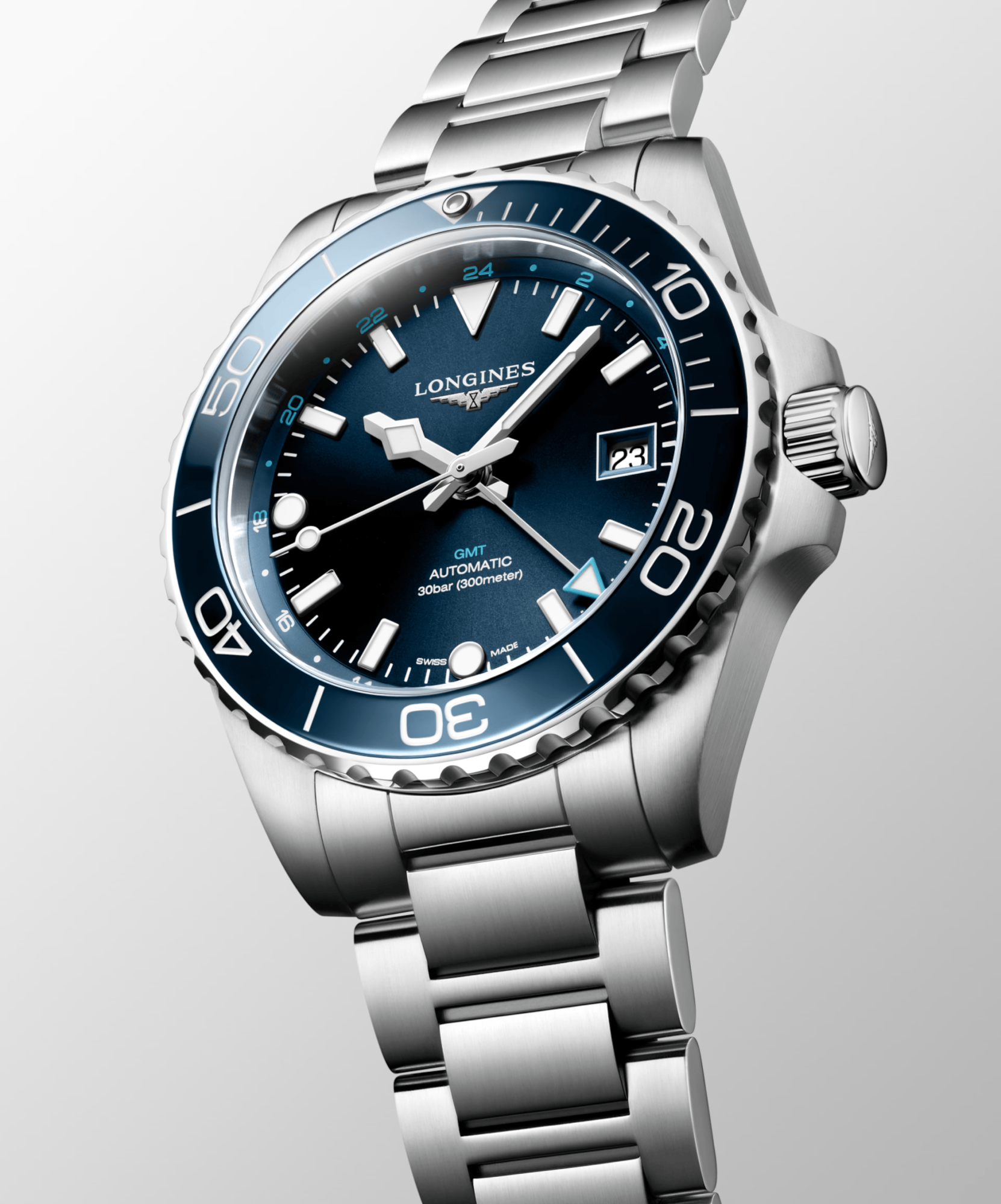 Longines Hydroconquest GMT Watch - L3.790.4.96.6