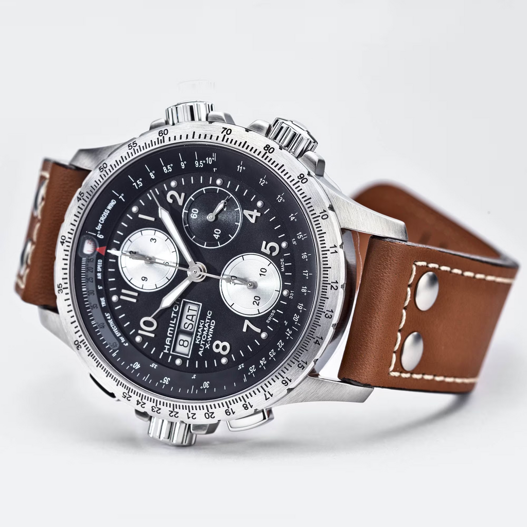 Relógio Hamilton Khaki Aviation X-Wind Automatico Chrono 44mm - H77616533