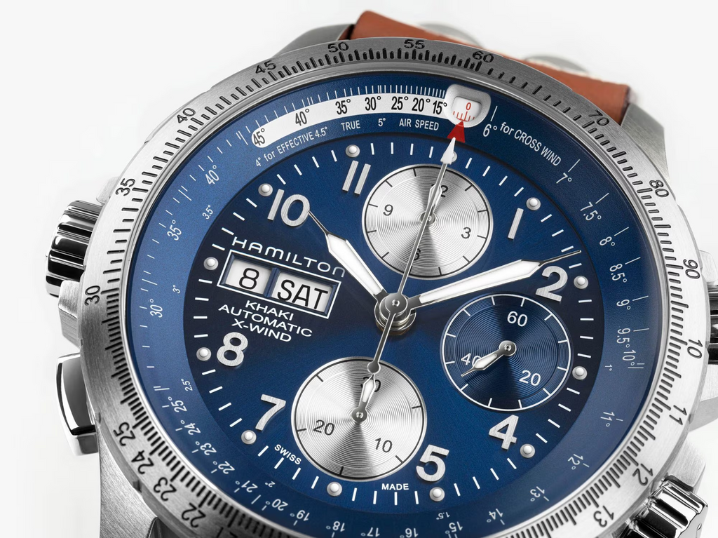 Relógio Hamilton Khaki Aviation X-Wind Automatico Chrono 44mm - H77506540