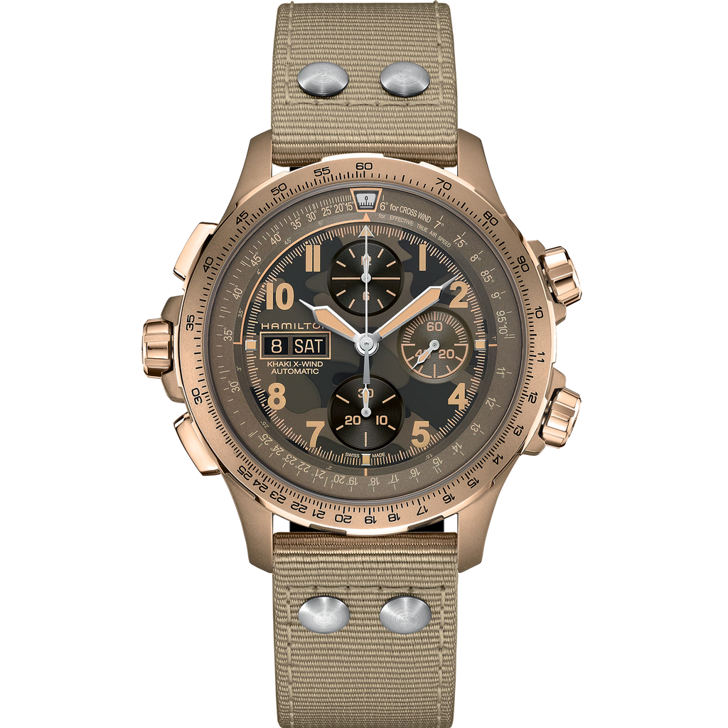 Relógio Hamilton Khaki Aviation X-Wind Automatico Chrono 45mm - H77916920