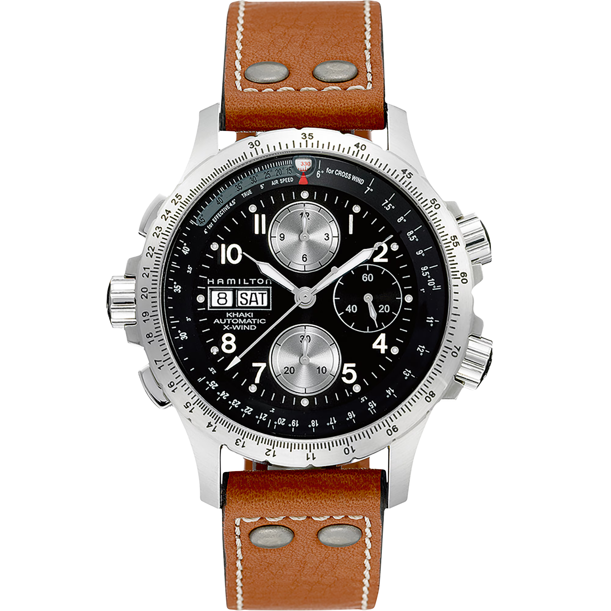 Relógio Hamilton Khaki Aviation X-Wind Automatico Chrono 44mm - H77616533