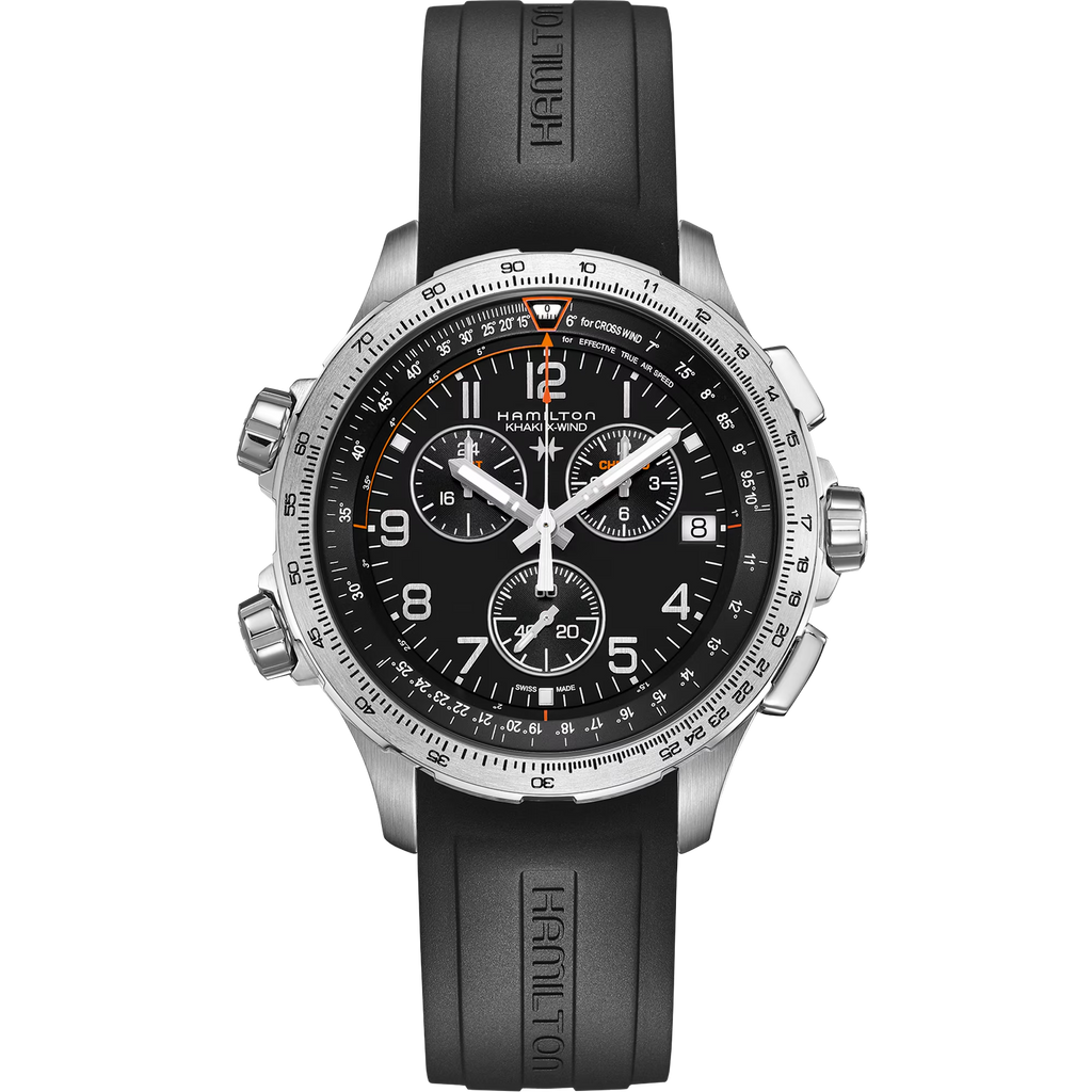 Relógio Hamilton Khaki Aviation X-Wind GMT Chrono Quartz 46mm - H77912335