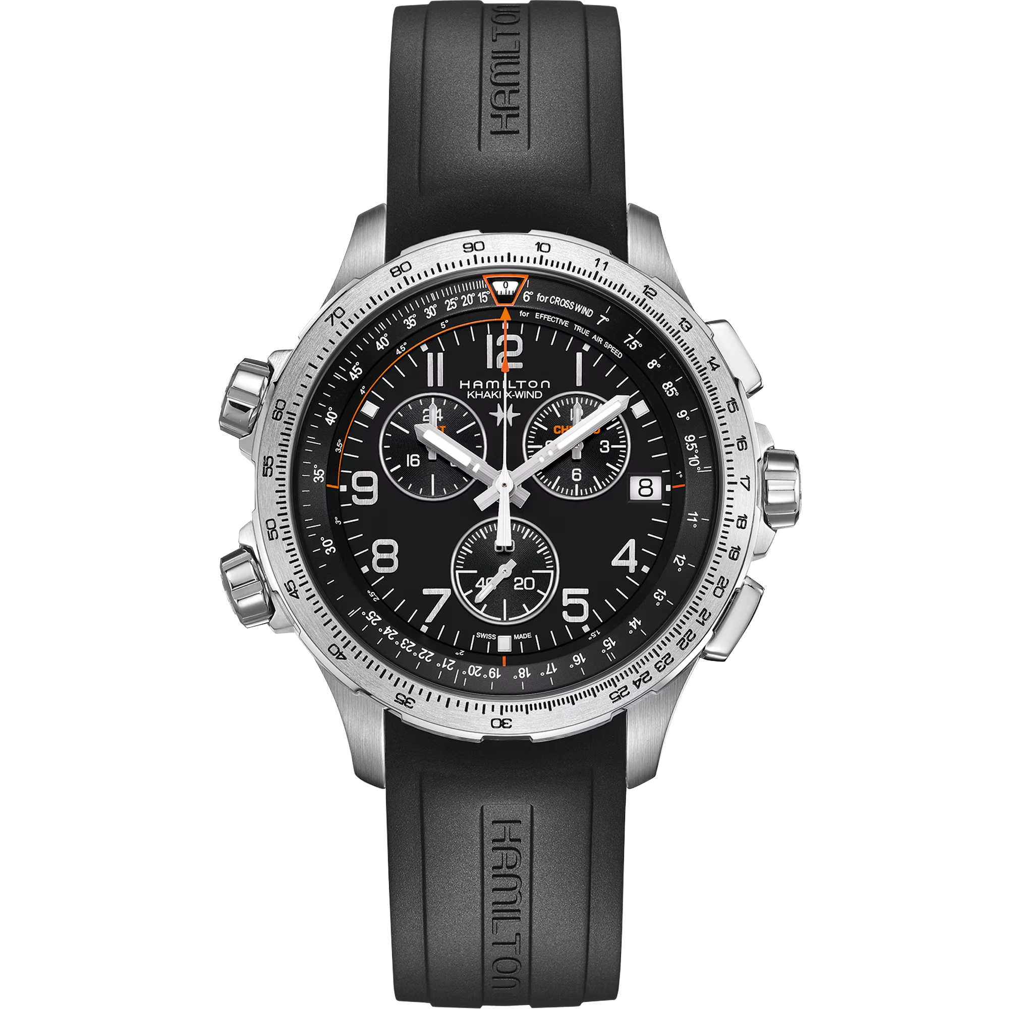 Relógio Hamilton Khaki Aviation X-Wind GMT Chrono Quartz 46mm - H77912335