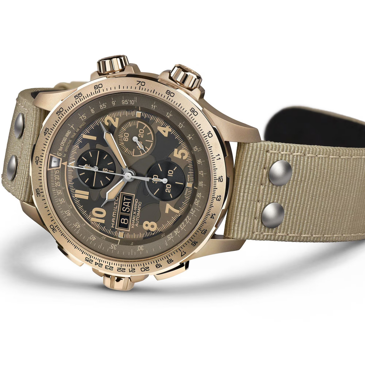Relógio Hamilton Khaki Aviation X-Wind Automatico Chrono 45mm - H77916920