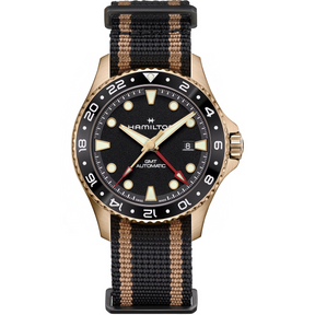 Relógio Hamilton Khaki Navy Scuba Automatic GMT 43 mm Bronze - H82565930