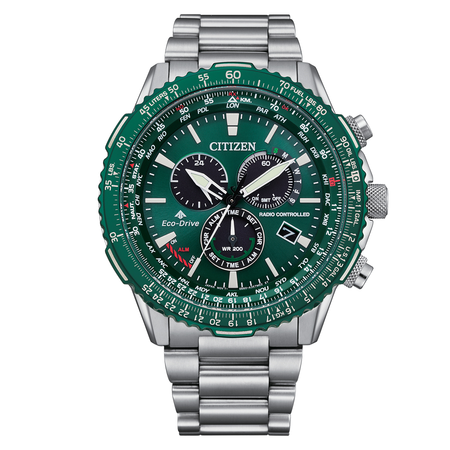 Relógio Citizen Crono Pilot Aço - CB5004-59W