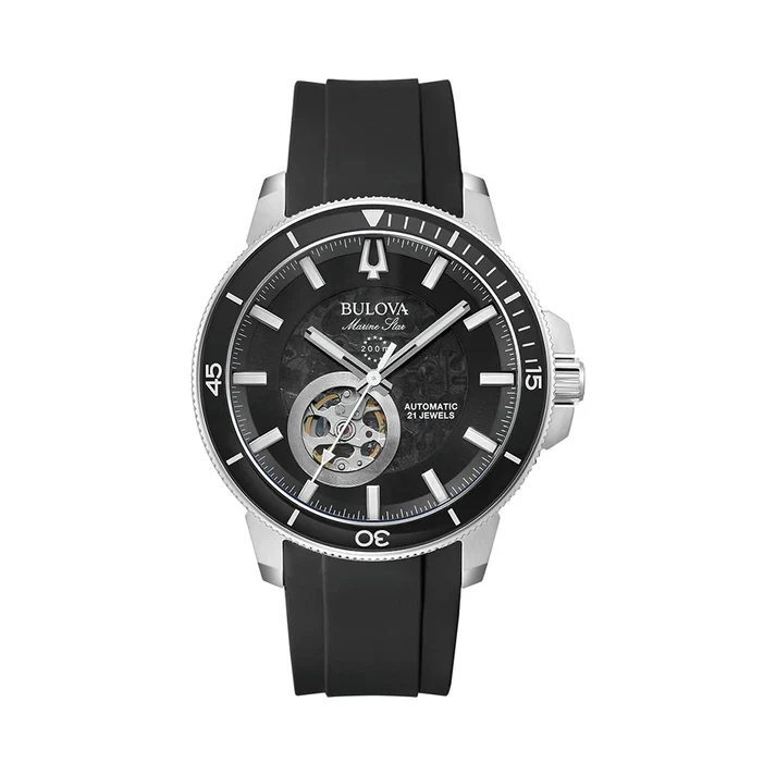 Bulova Marine Star Automatic Silicone Watch - 96A290