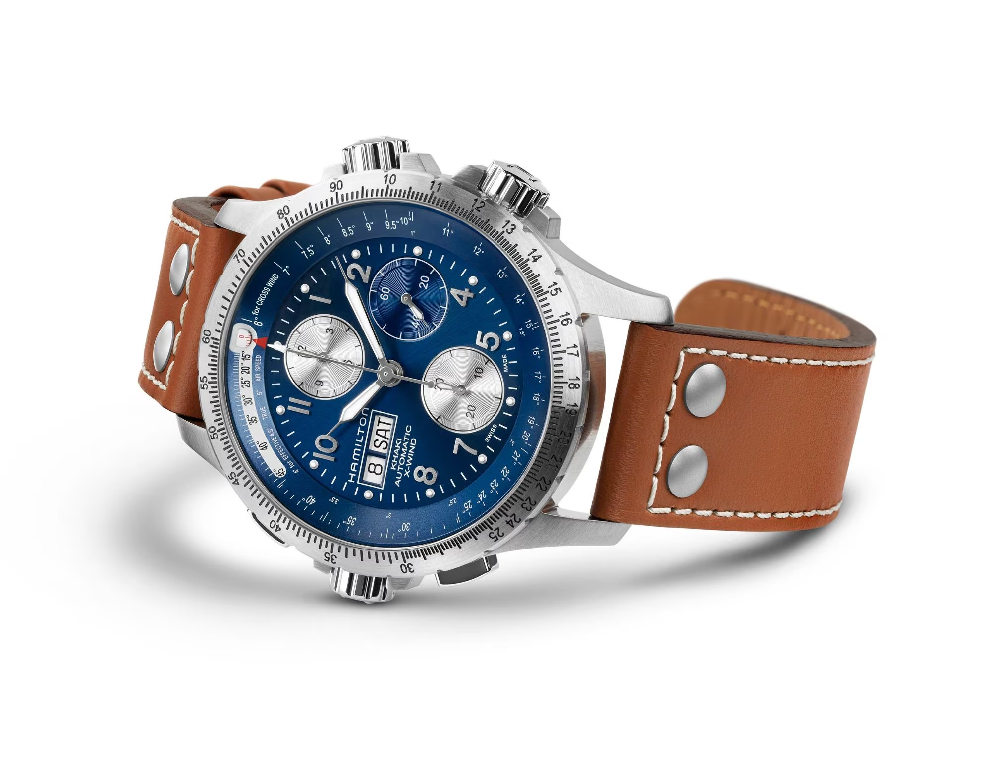 Relógio Hamilton Khaki Aviation X-Wind Automatico Chrono 44mm - H77506540