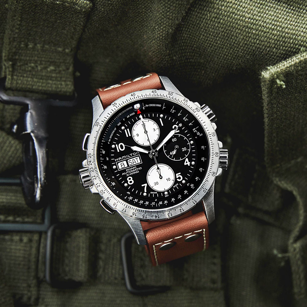 Relógio Hamilton Khaki Aviation X-Wind Automatico Chrono 44mm - H77616533