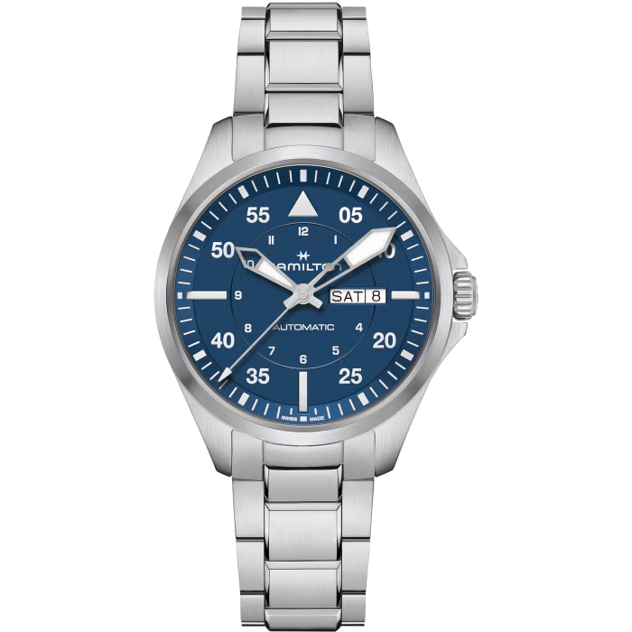Relógio Hamilton Khaki Aviation Pilot Day Date Automatico 42mm - H64635140