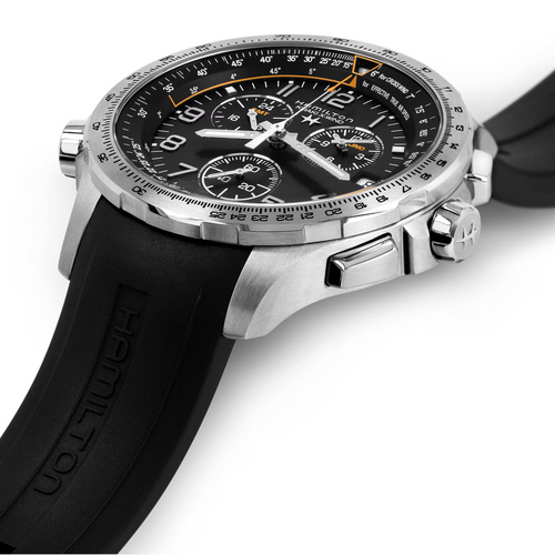 Relógio Hamilton Khaki Aviation X-Wind GMT Chrono Quartz 46mm - H77912335