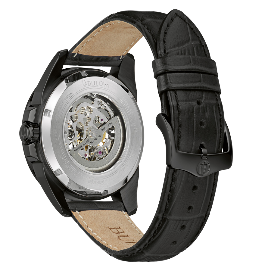 Bulova Sutton Skeleton Automatic Watch - 98A304