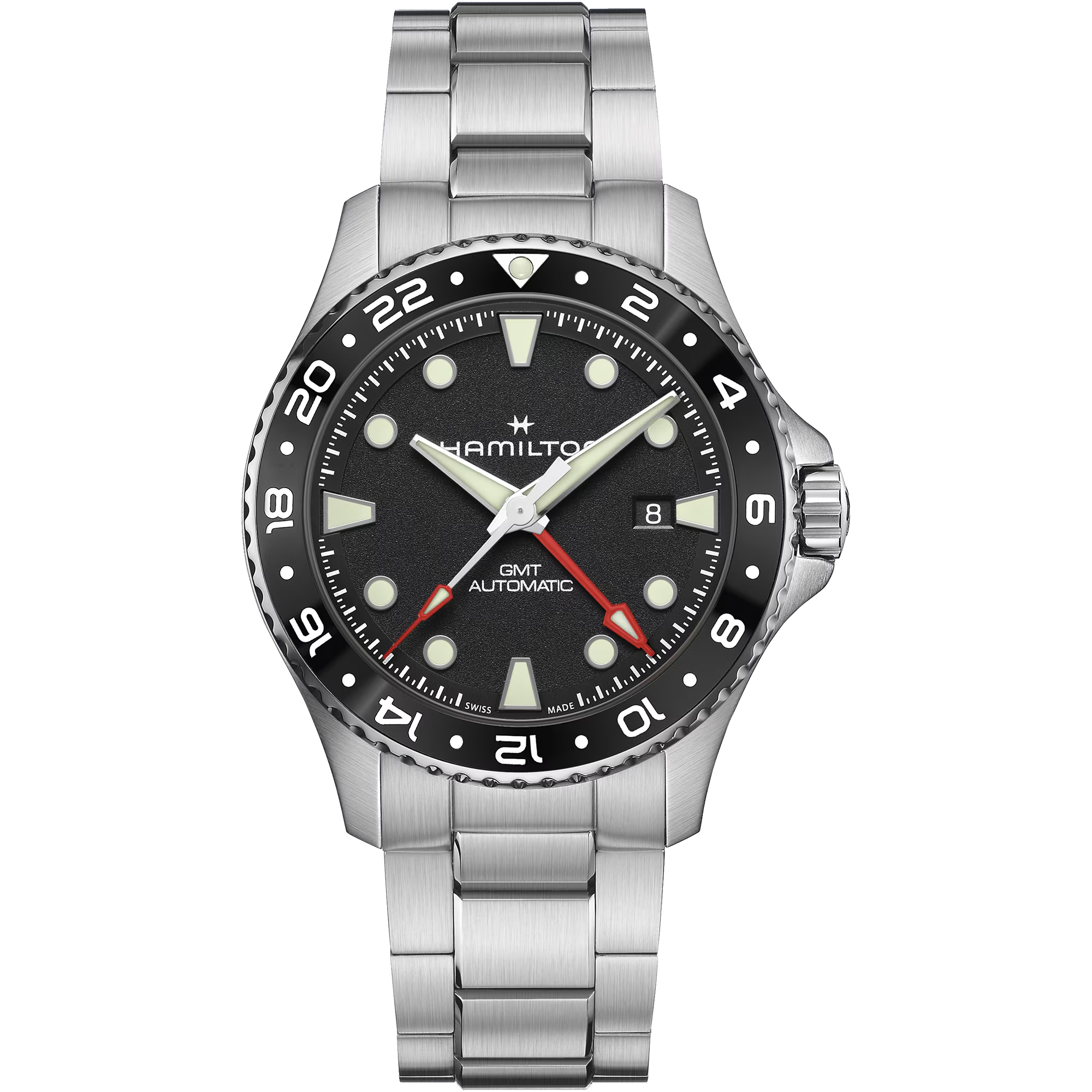 Relógio Hamilton Khaki Navy Scuba Auto GMT 43mm - H82555130