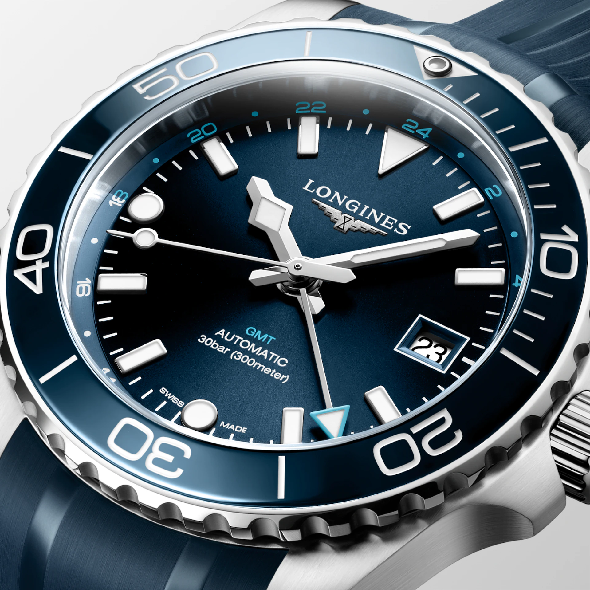 Longines HydroConquest GMT Watch - L3.890.4.96.9