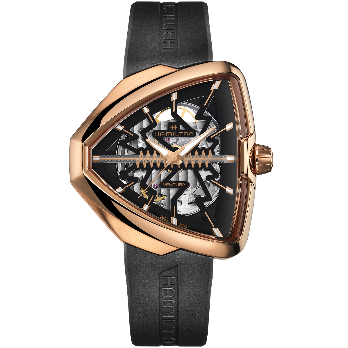 Relógio Hamilton Ventura Elvis80 Skeleton Auto 42mm x 45mm - H24525331