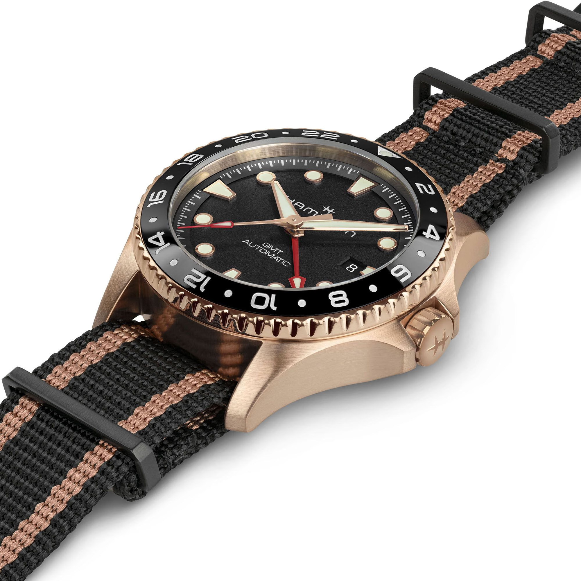 Hamilton Khaki Navy Scuba Automatic GMT 43 mm Bronze Watch - H82565930