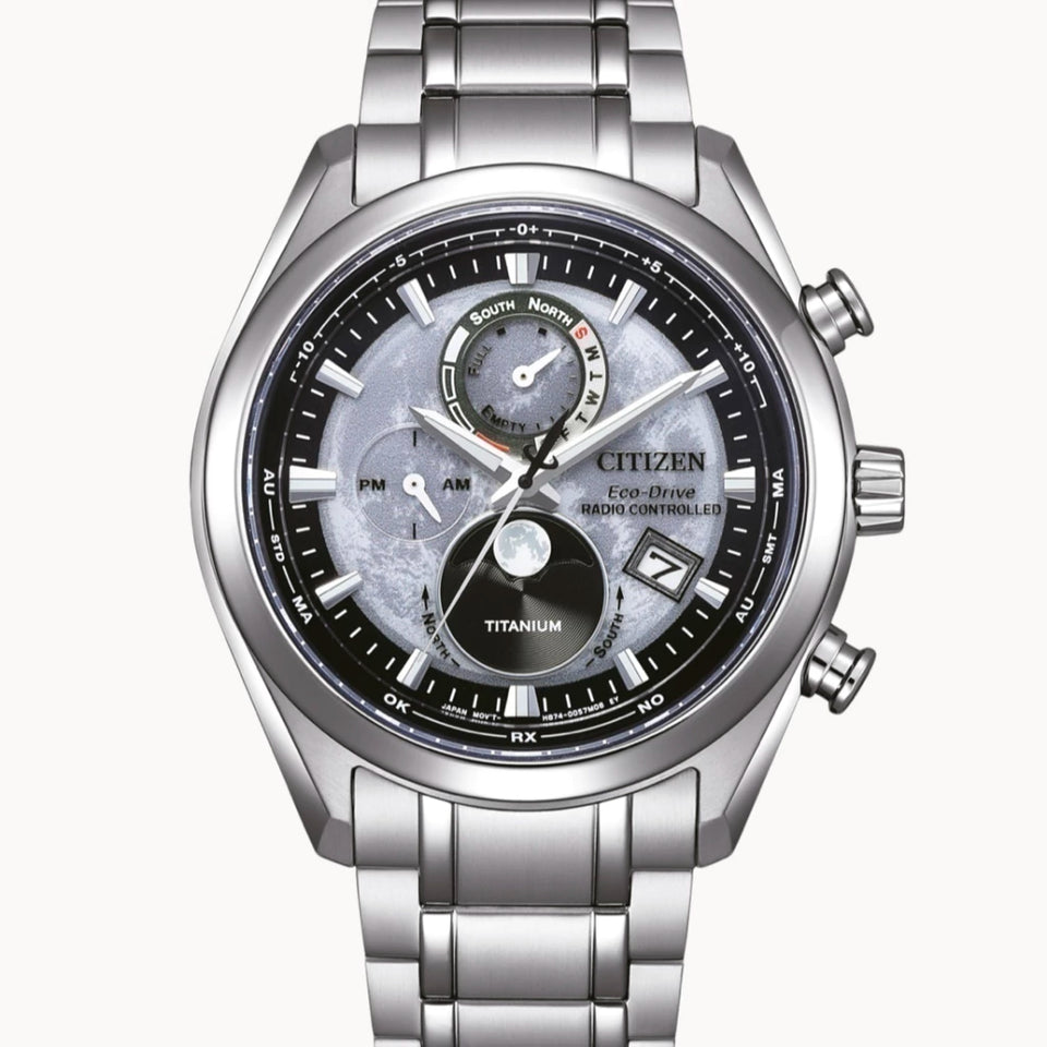 Relógio Citizen Radio Controlled Tsuki-yomi MoonPhase - BY1010-81H