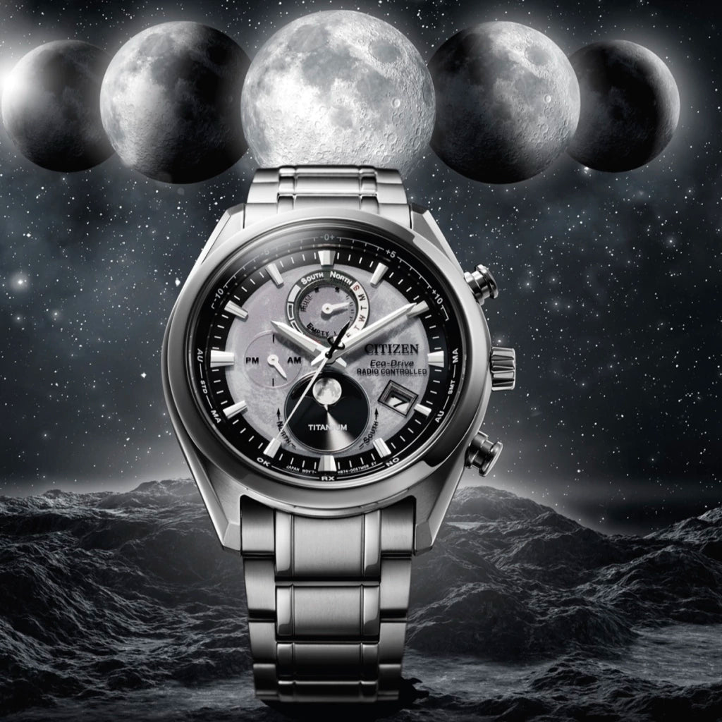 Relógio Citizen Radio Controlled Tsuki-yomi MoonPhase - BY1010-81H