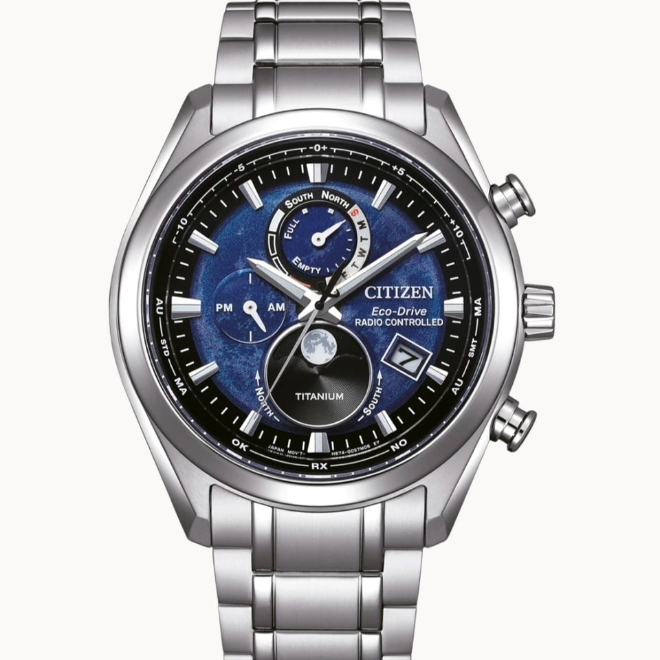 Relógio Citizen Radio Controlled Tsuki-yomi MoonPhase - BY1010-81L