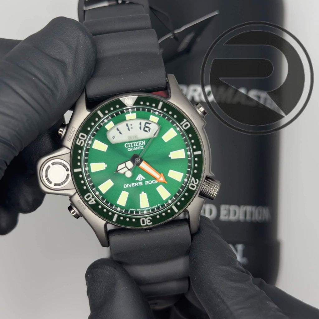 Relógio Citizen Aqualand I Relançamento Verde Limited Edition - JP2007-17X