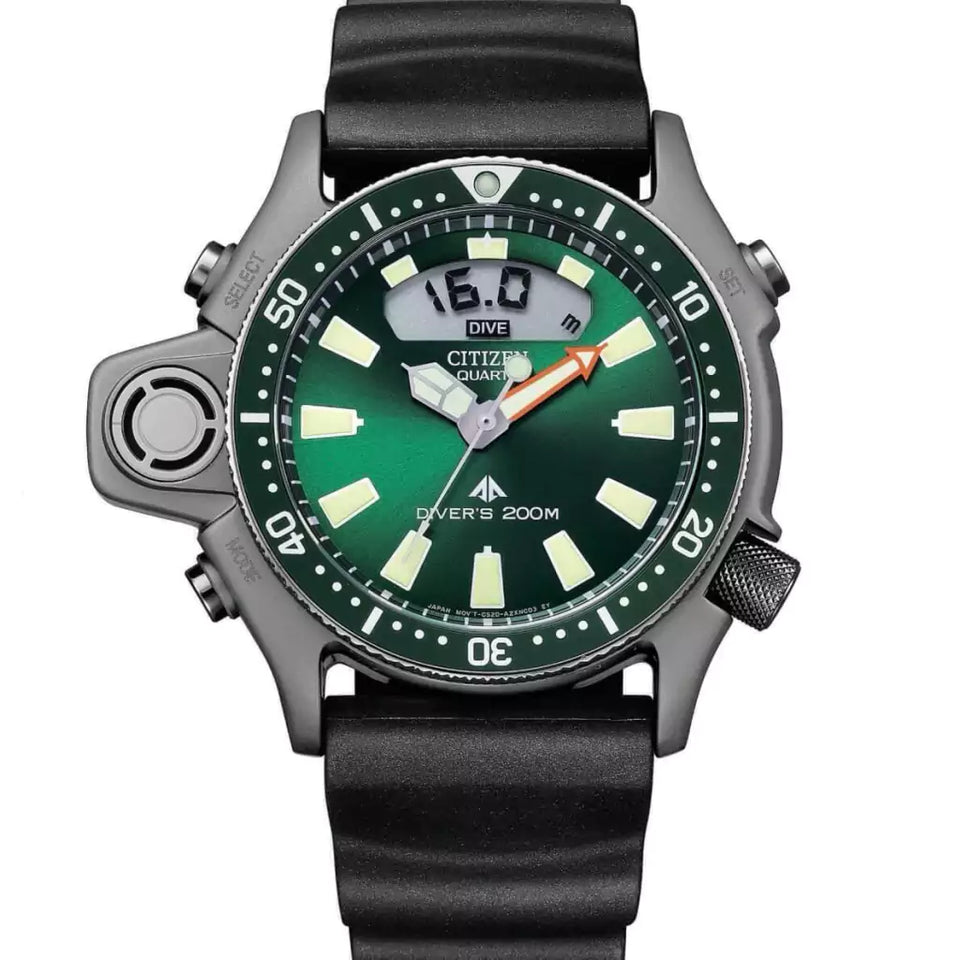 Relógio Citizen Aqualand I Relançamento Verde Limited Edition - JP2007-17X
