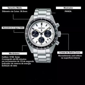 Relógio Seiko Prospex Speedtimer - SSC813P1 Cronógrafo Solar Panda